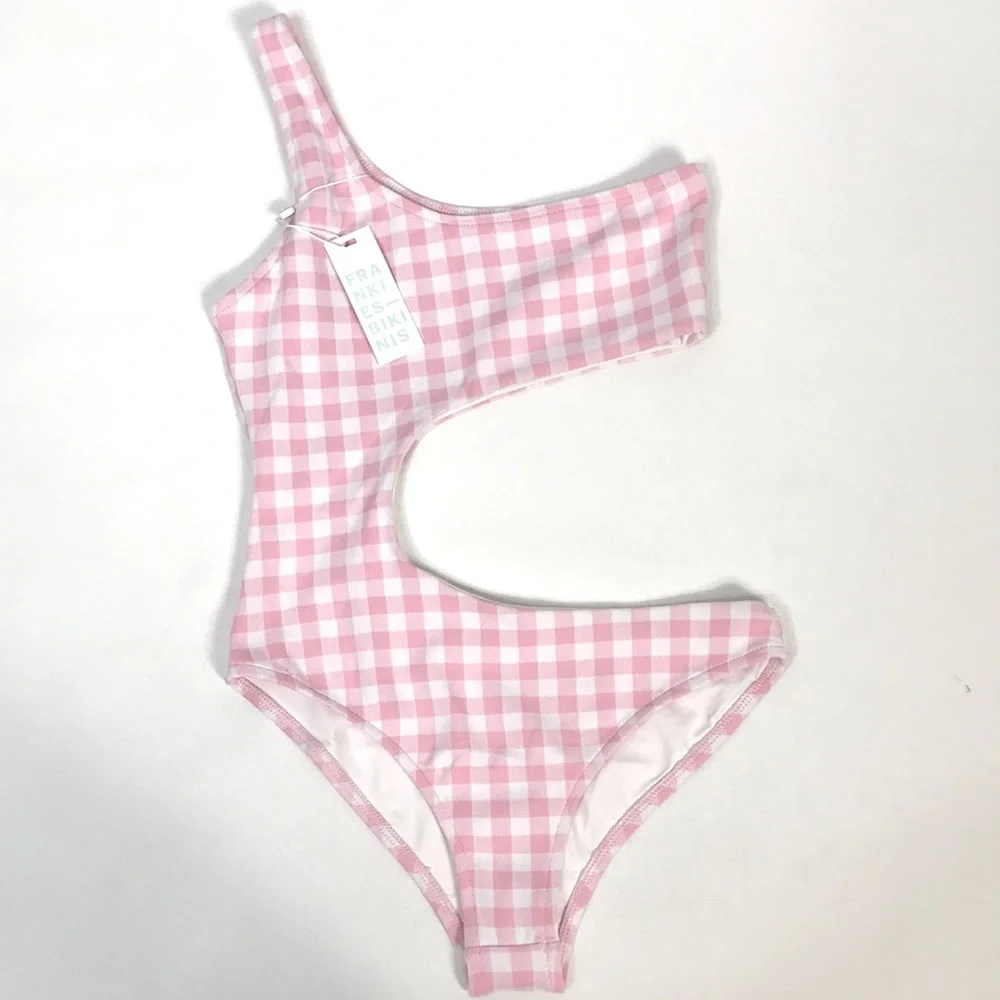 NWT FRANKIES BIKINIS Cash poly one piece pink picnic - Picture 5 of 9